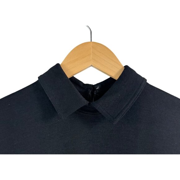 VTG Jane Justin 100% wool A line Dress minimalist dark romantic sz 12 - Picture 5 of 8